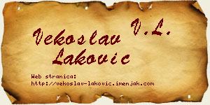 Vekoslav Laković vizit kartica